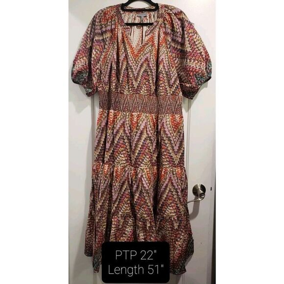 Conditions Apply Anthropologie Plus‎ Size Puff Sleeve Pink Dress Size 20W NWOT - Picture 3 of 16